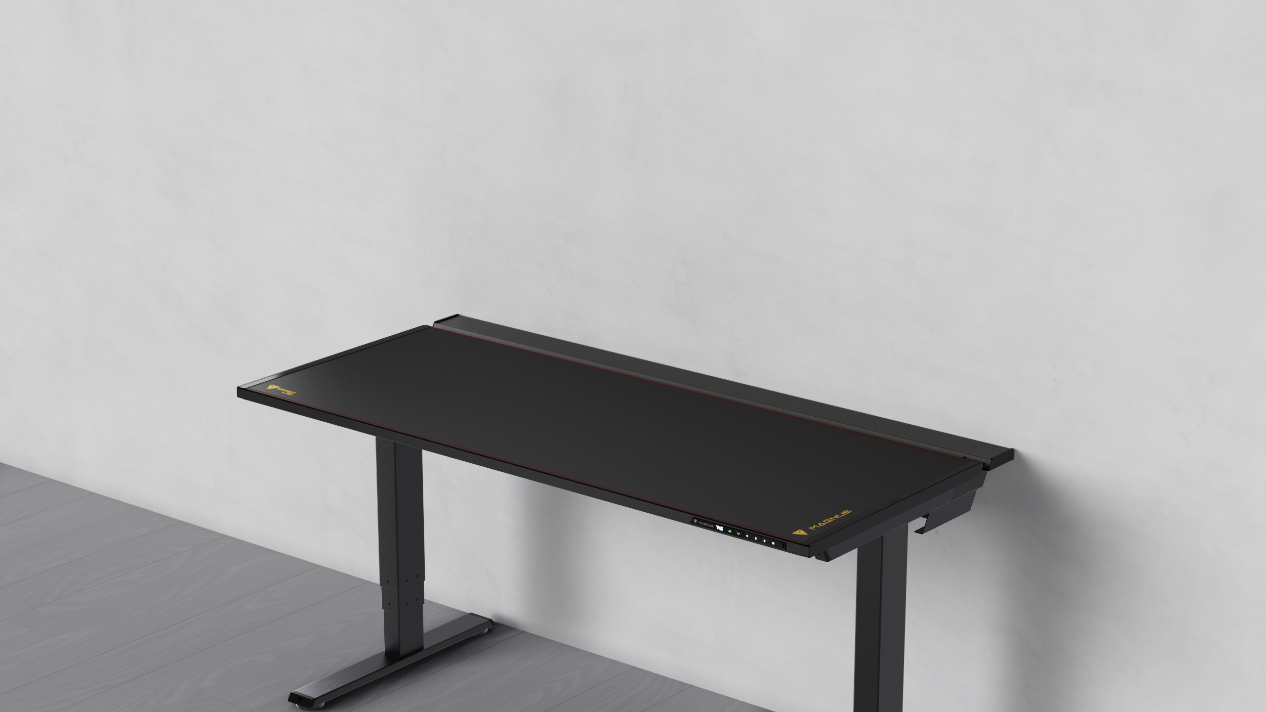 The Secretlab MAGNUS Pro standing desk in a brightly lit, clean and minimalist room