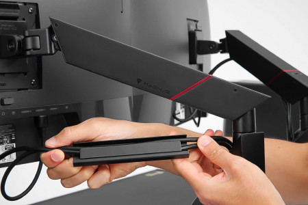 Built-in channels make cable routing easy.